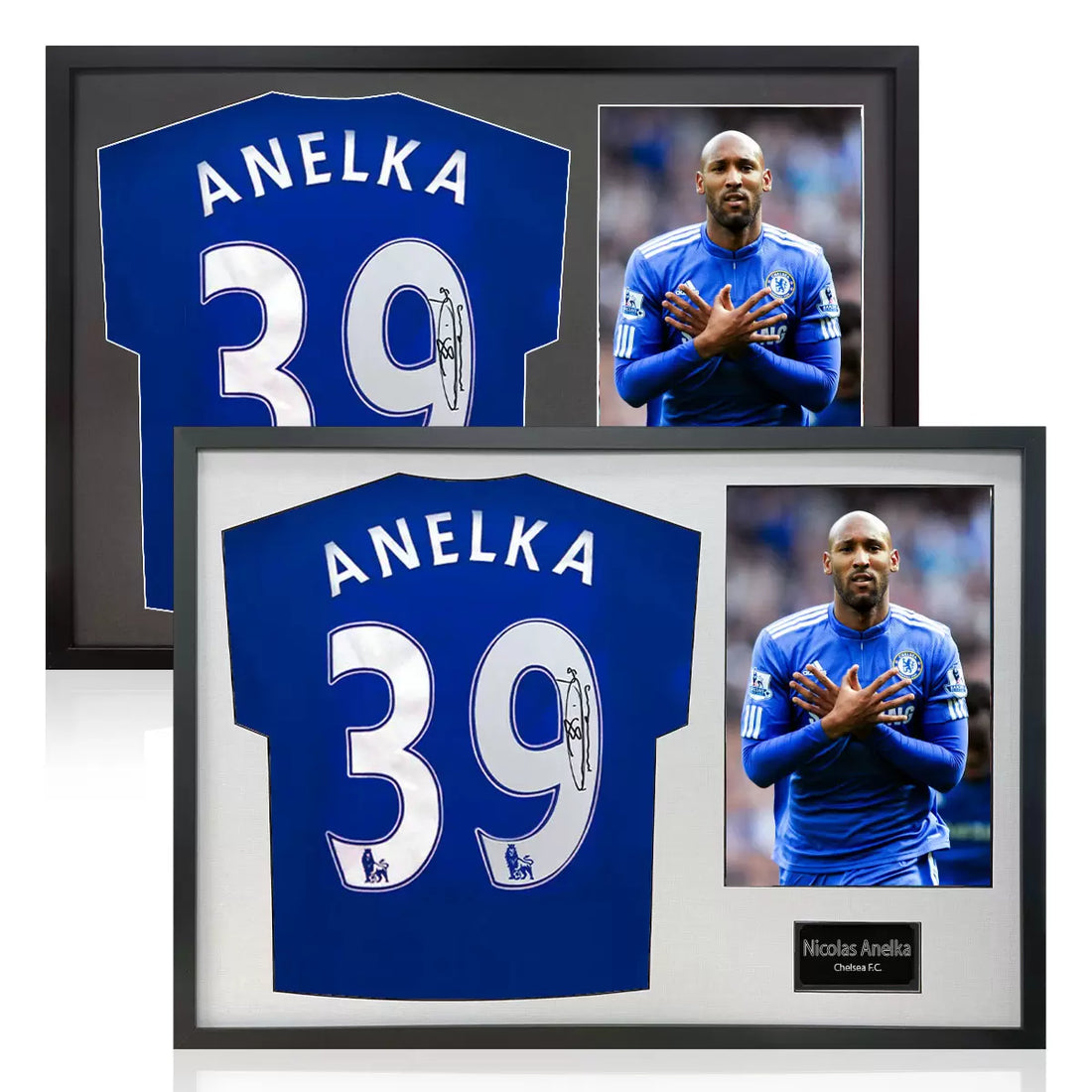 Nicolas Anelka Signed Framed Chelsea Football Shirt including 1 Photo in 2