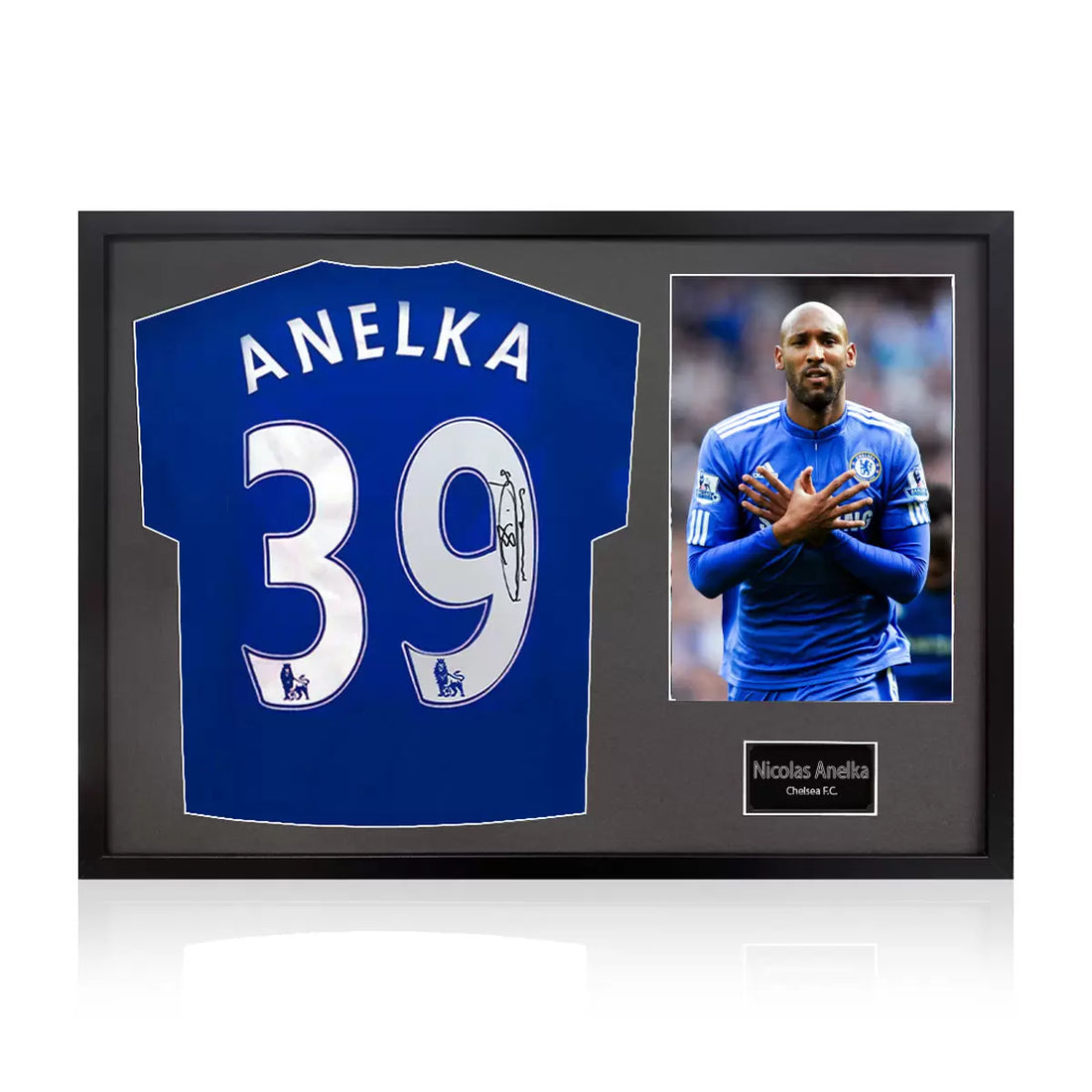 Nicolas Anelka Signed Framed Chelsea Football Shirt including 1 Photo in 2