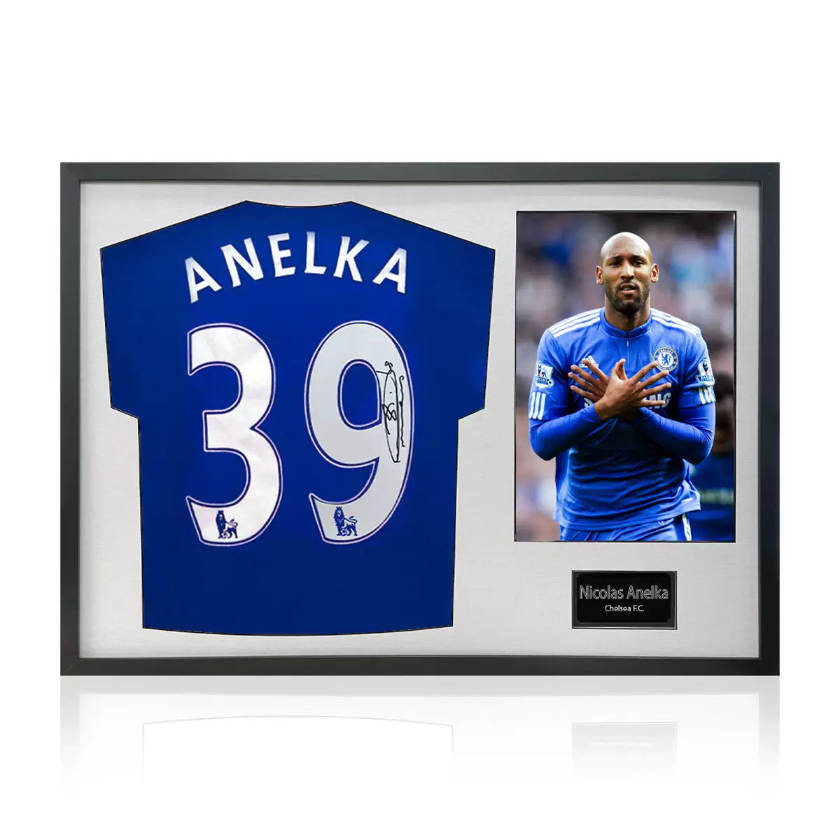 Nicolas Anelka Signed Framed Chelsea Football Shirt including 1 Photo in 2