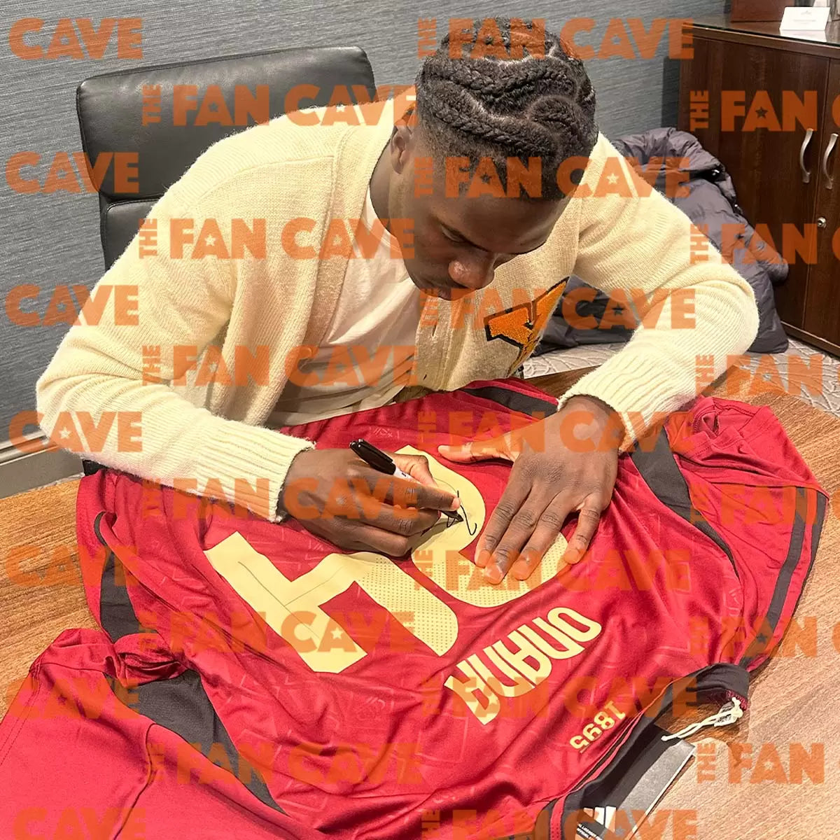 Amadou Onana Signed Framed Belgium Football Shirt including 1 Photo in 2