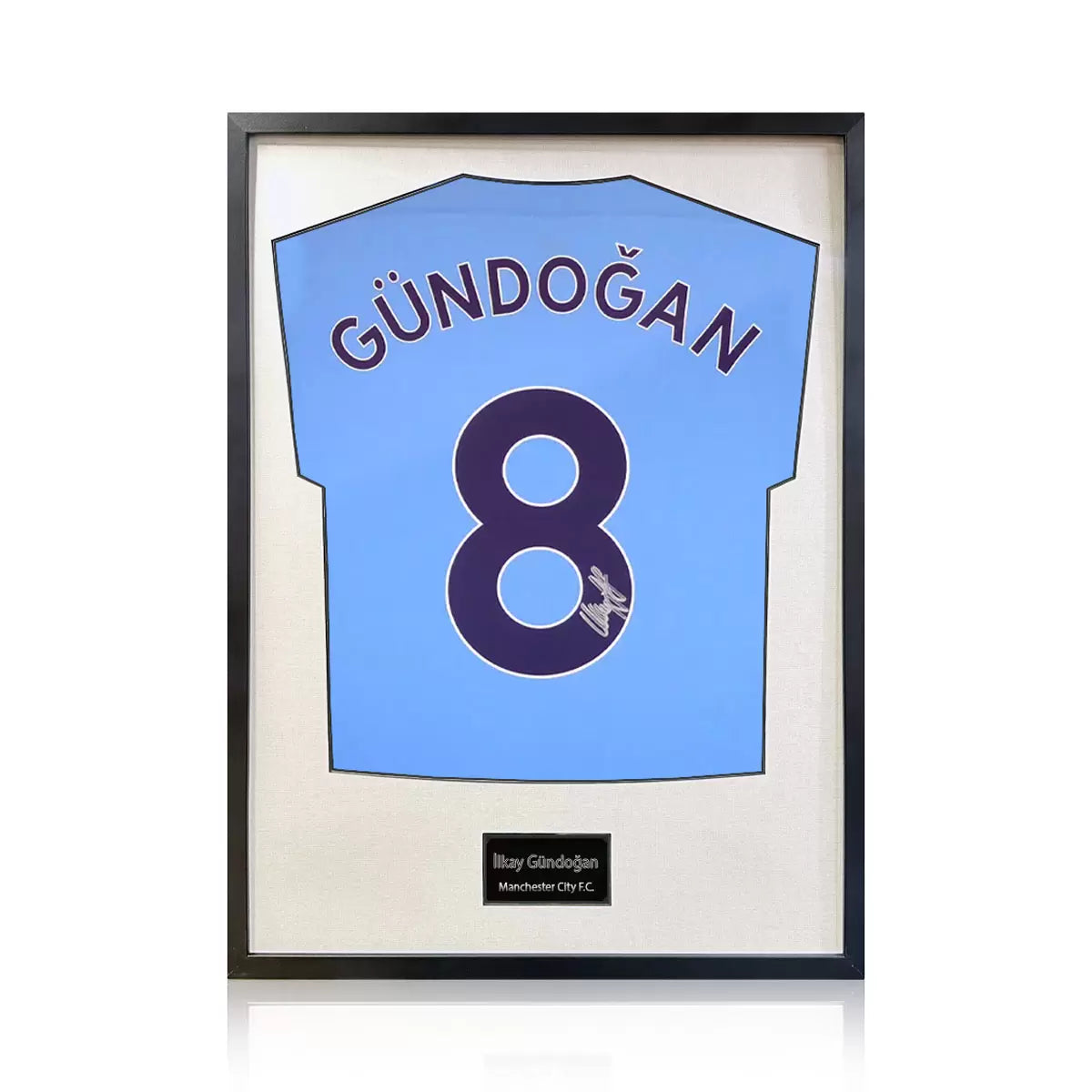 İlkay Gündoğan Signed Framed Manchester City Football Shirt including in 2