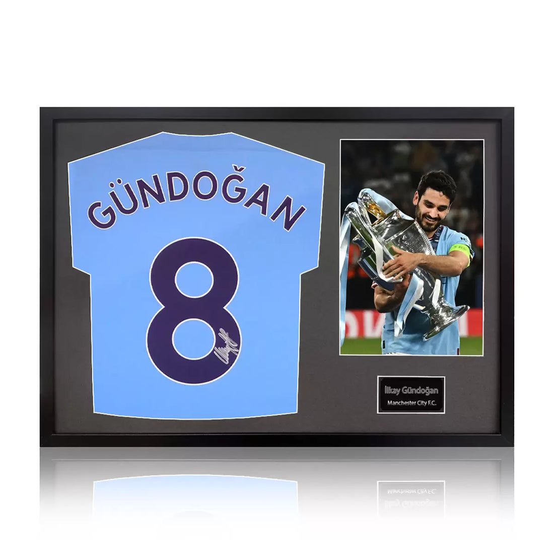 İlkay Gündoğan Signed Framed Manchester City Football Shirt including 1 Photo