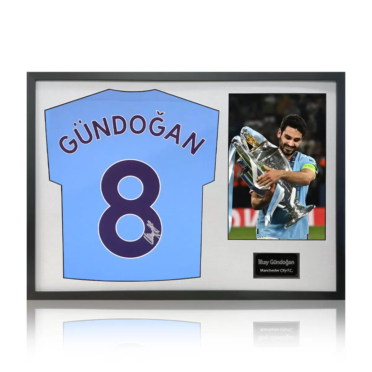 İlkay Gündoğan Signed Framed Manchester City Football Shirt including 1 Photo