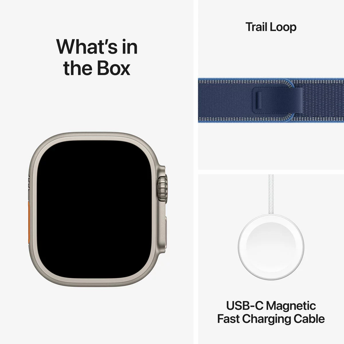 Apple Watch Ultra 3 GPS + Cellular, 49mm Titanium Case with Bright Blue Trail