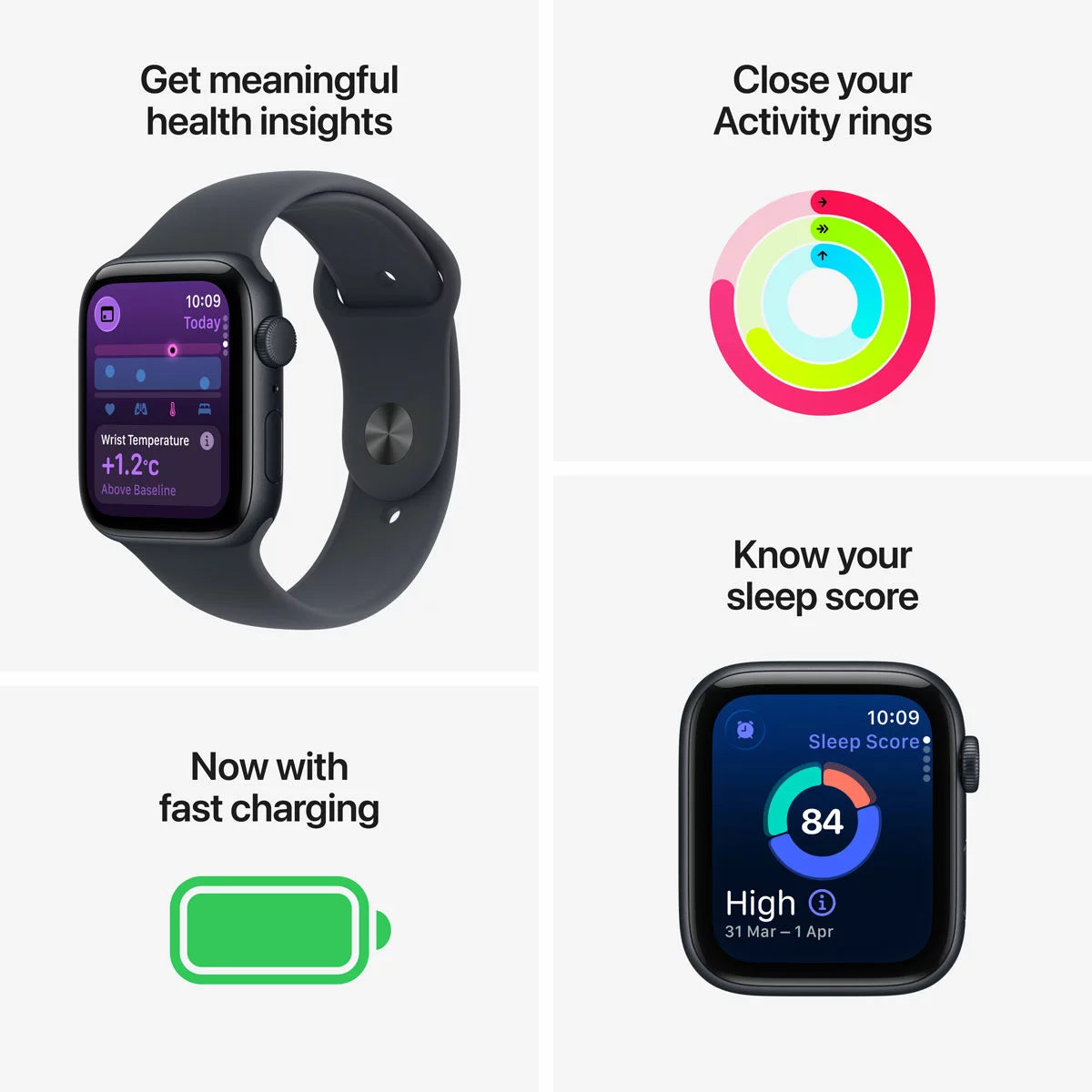 Apple Watch SE 3 GPS, 40mm Aluminium Case with Sport Band S/M
