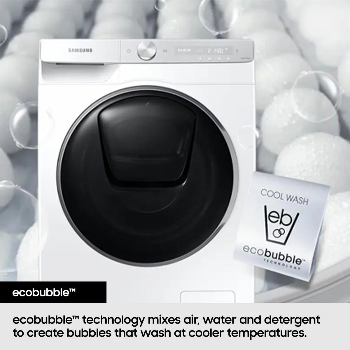 Samsung Series 6 WW90DG6U85LBU1 9kg Washing Machine, A Rated in Black