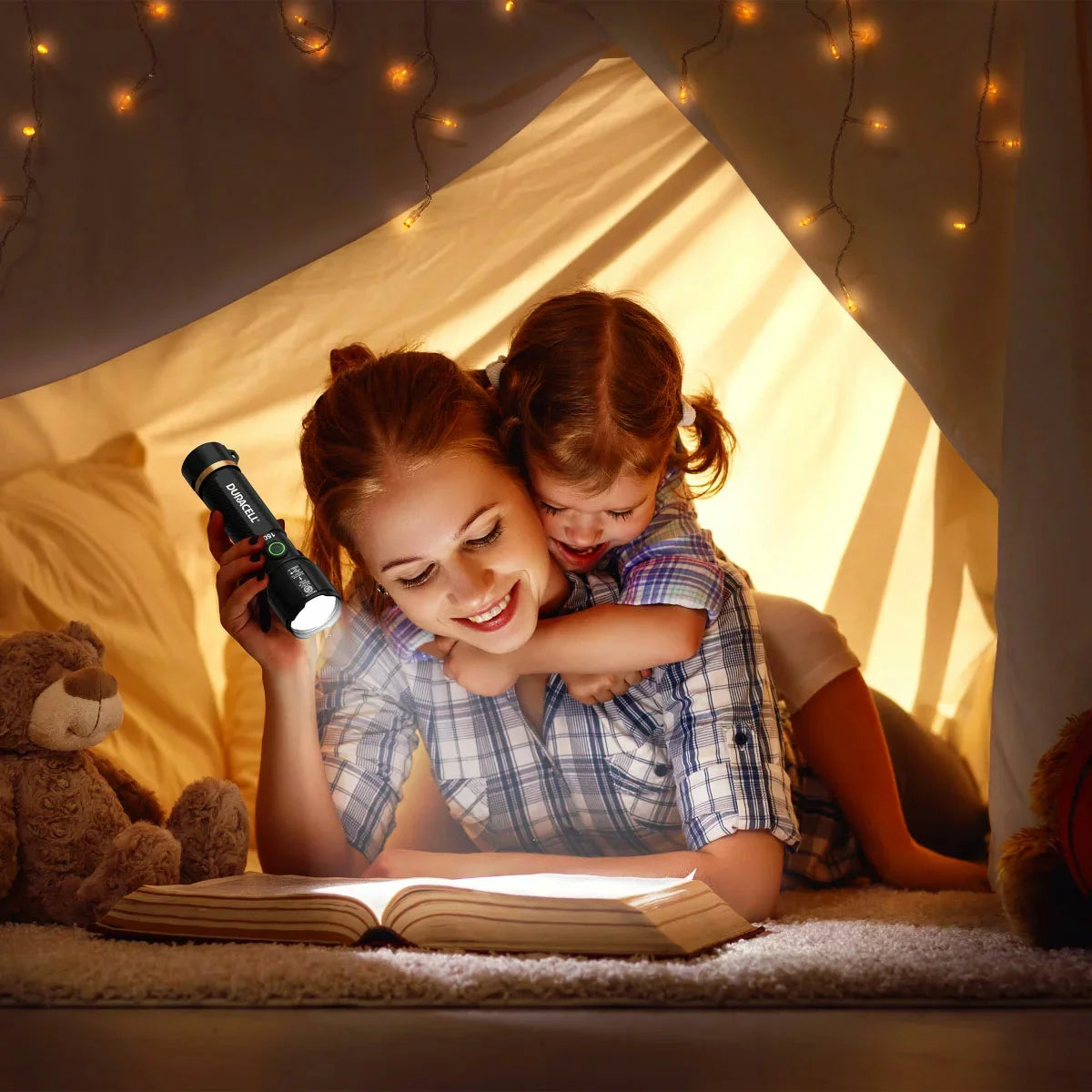 Duracell 1, 500 Lumen Dual Power Flashlight, 4 Pack