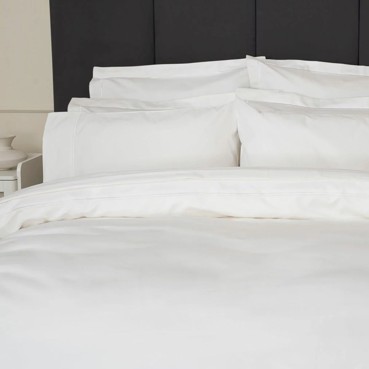 Belledorm 1200 Thread Count Cotton White Duvet Cover, in 3 Sizes