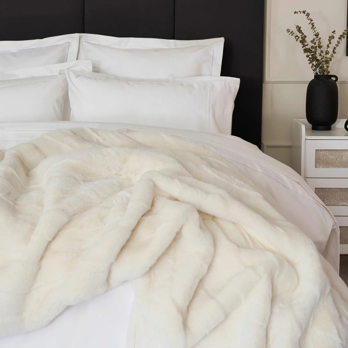 Belledorm 1200 Thread Count Cotton White Duvet Cover, in 3 Sizes