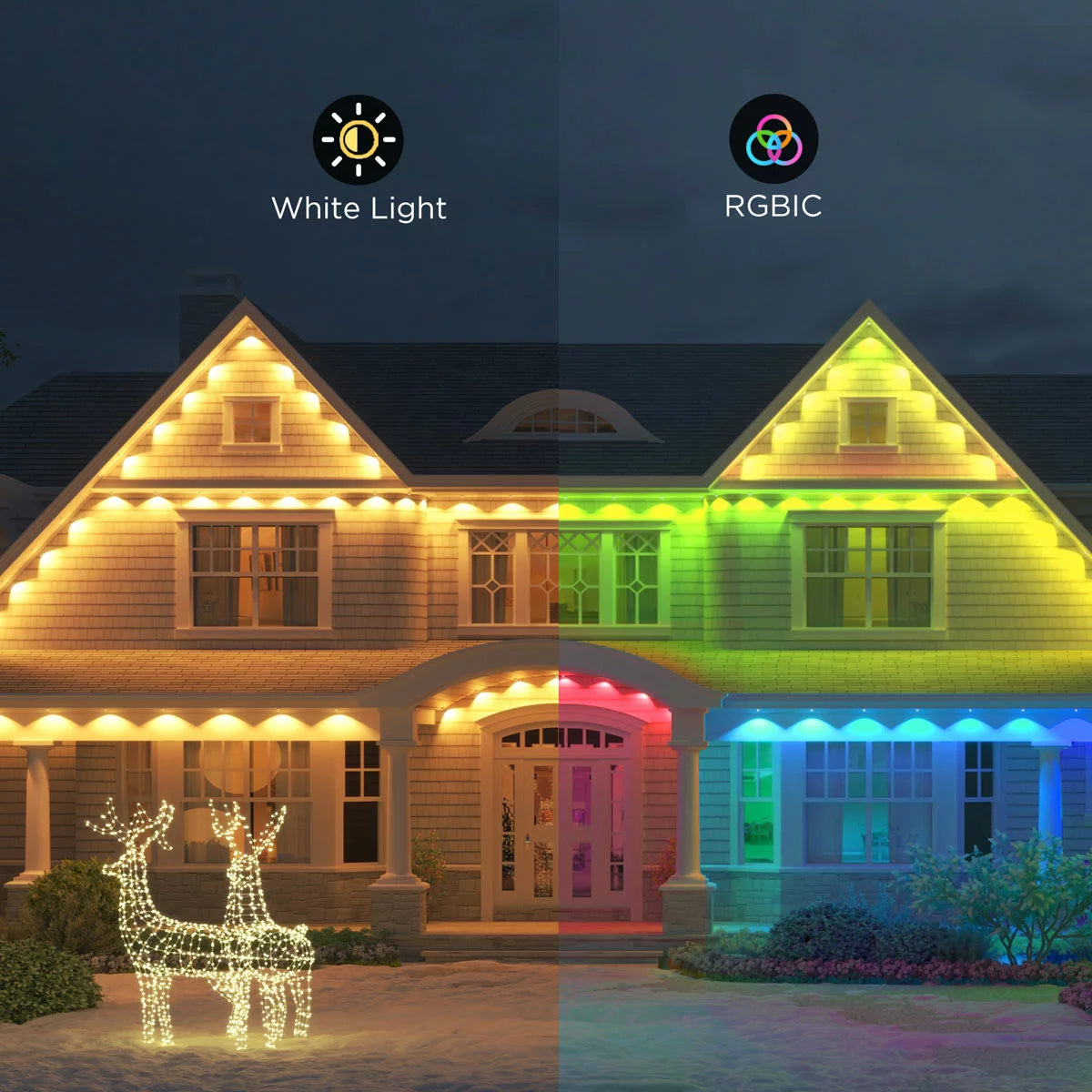 Govee 150ft (45m) Smart RGBW Permanent Outdoor Lights Elite in 2 Colours