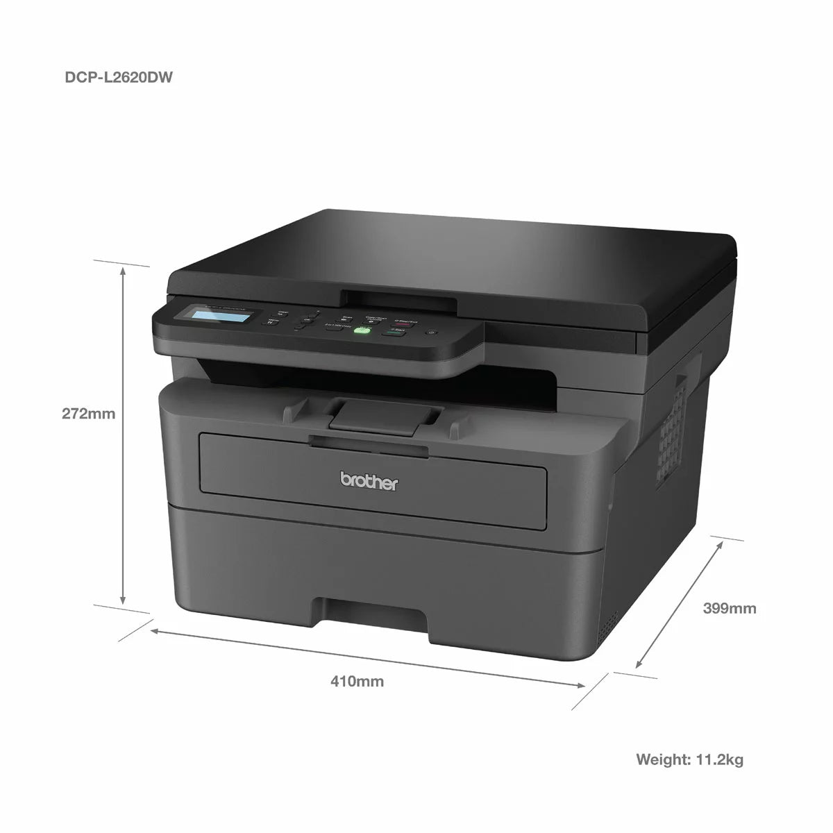 Brother 3-in-1 Mono Laser Multifunction Printer, DCP-L2627DWE