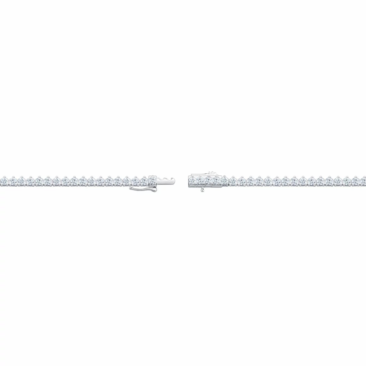 10.00ctw Round Brilliant Cut Diamond Tennis Necklace, 14ct White Gold