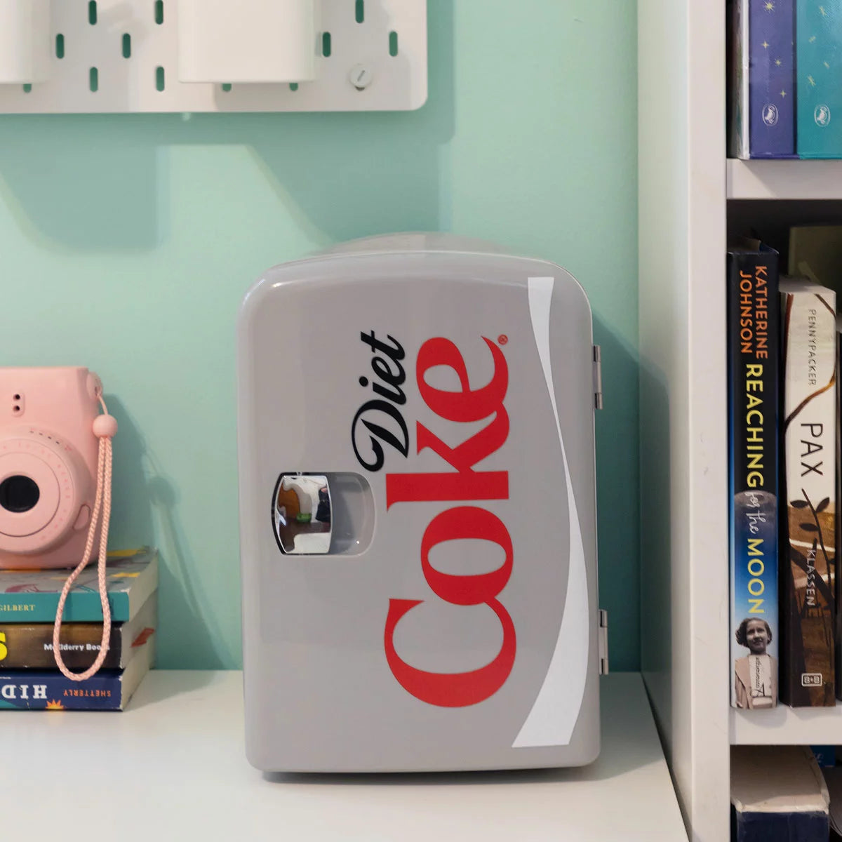 Coca-Cola 4L Mini Fridge Diet Coke 6 Can Portable 12V Cooler / Warmer In Grey