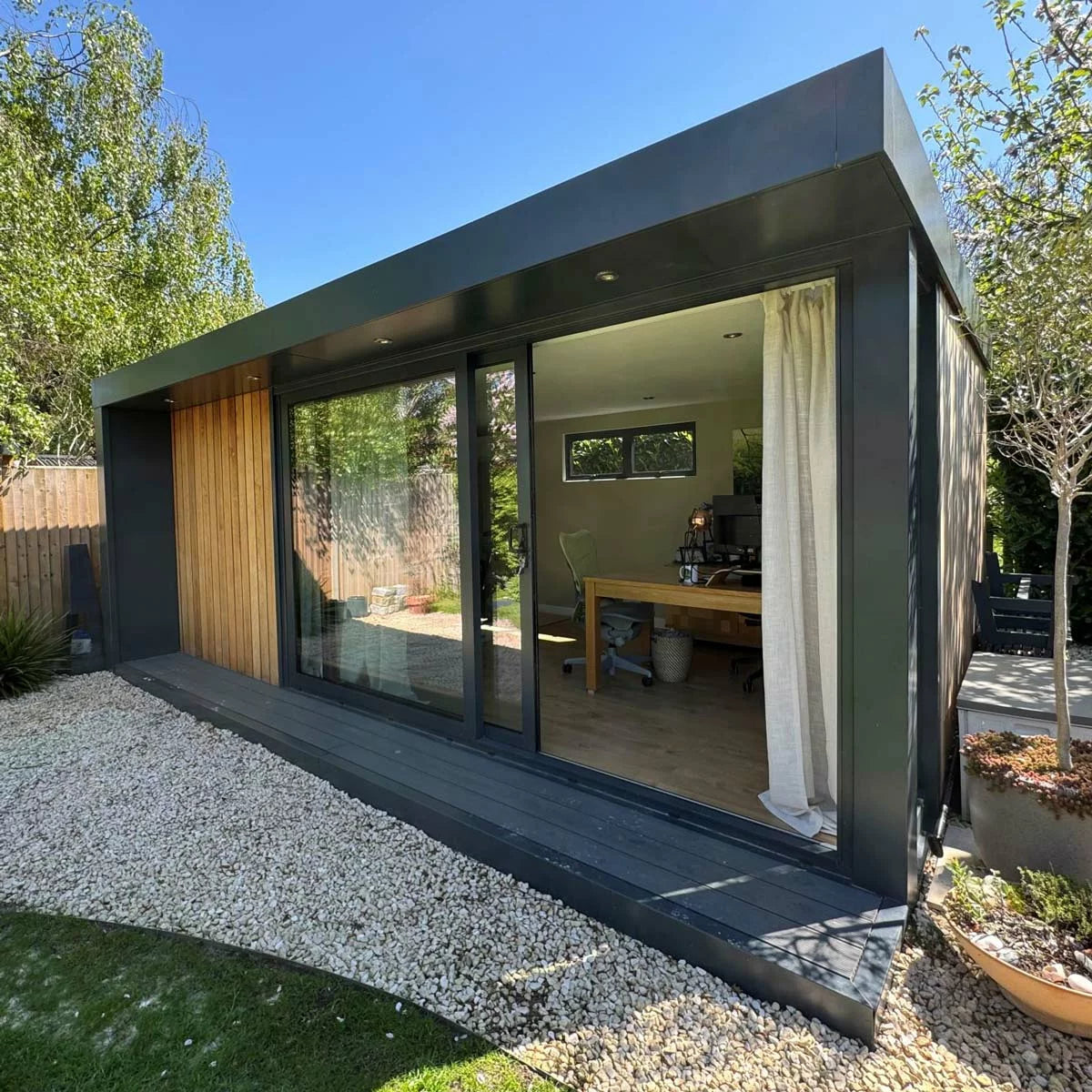 Caldecot Garden Room Installed by Outdoor Modular Spaces, Available 15sqm up