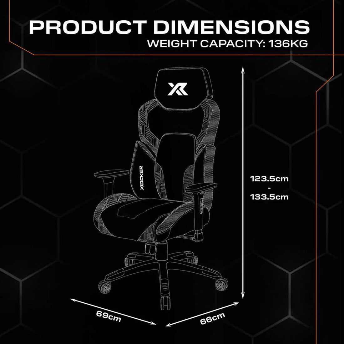 X Rocker Kunai RGB Gaming Chair with LED Lights