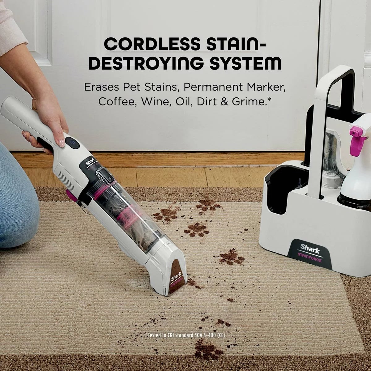 Shark StainForce Cordless Stain-Destroying Spot Cleaner, HX100UKT