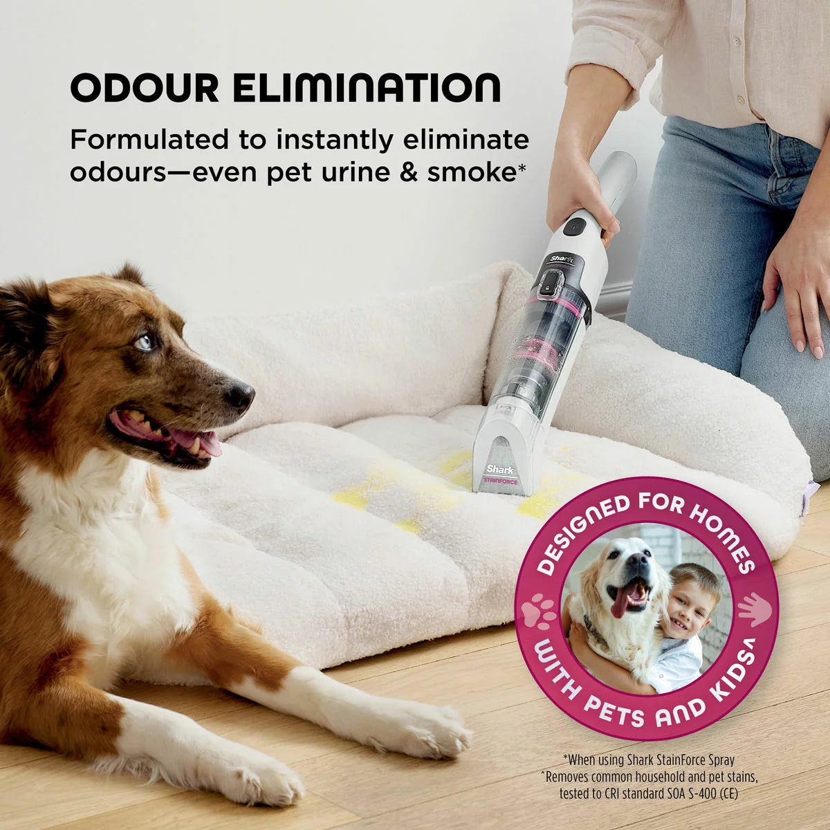 Shark StainForce Cordless Stain-Destroying Spot Cleaner, HX100UKT