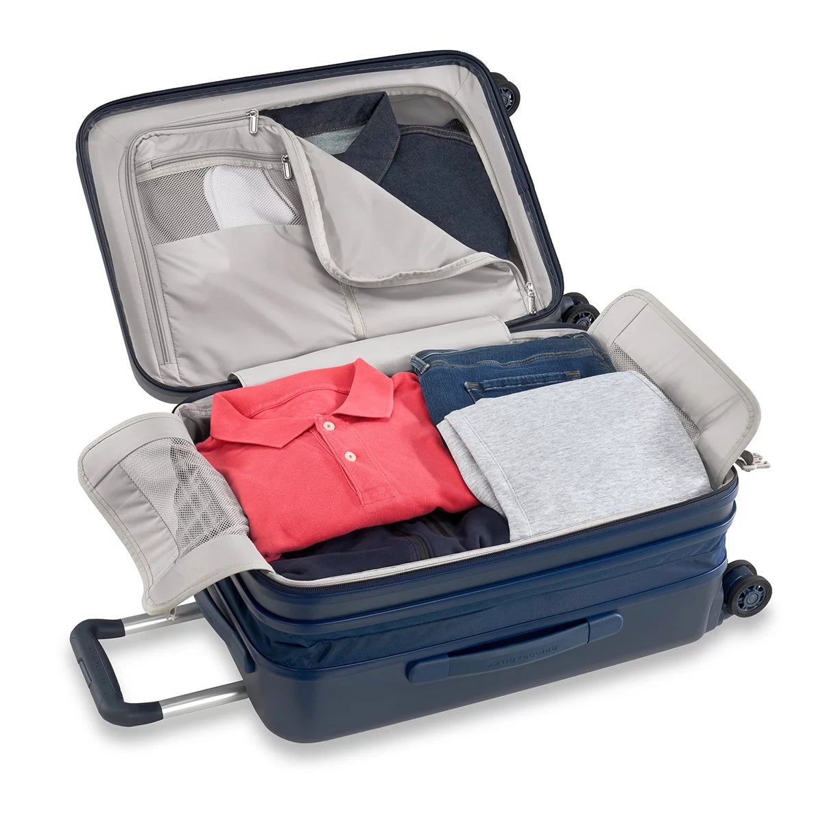Briggs & Riley Sympatico Domestic Carry-On Expandable Spinner In 2 Navy, view 4