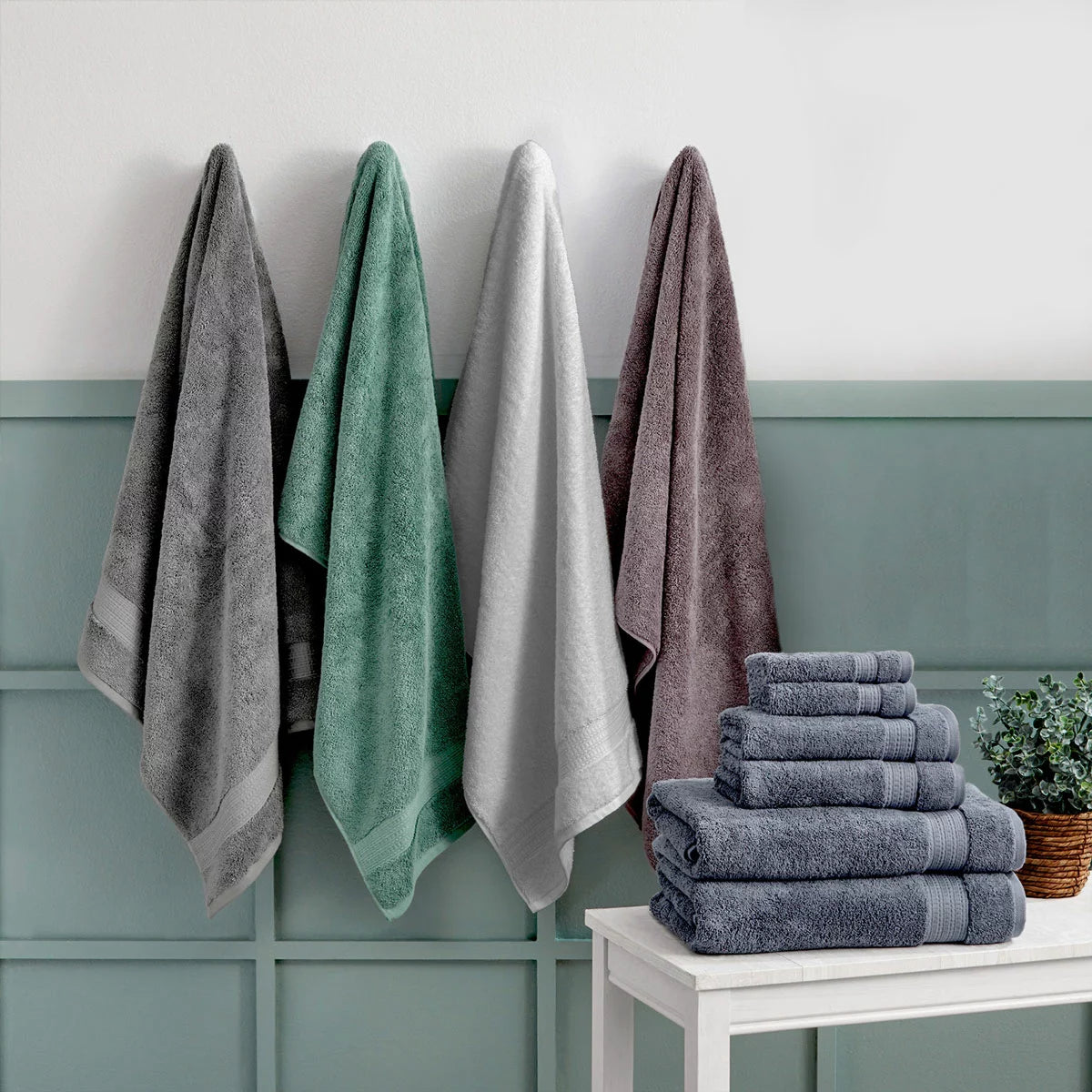 Grandeur 100% Cotton Bath Sheets, 2 Pack