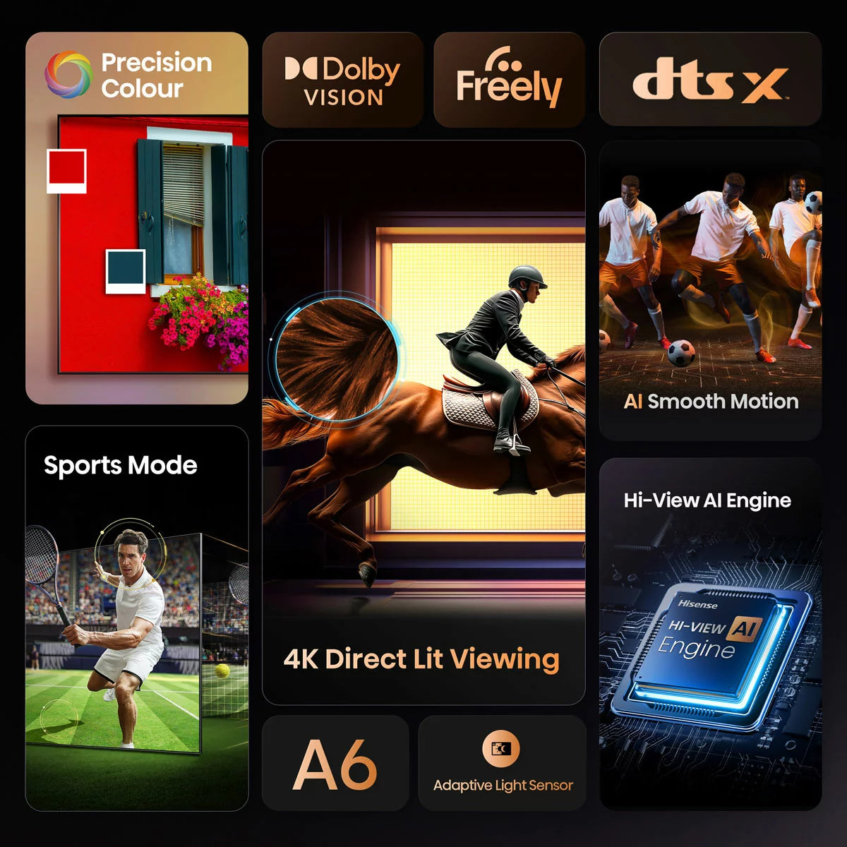 Hisense 75A6QTUK 75 Inch 4K Ultra HD Smart TV