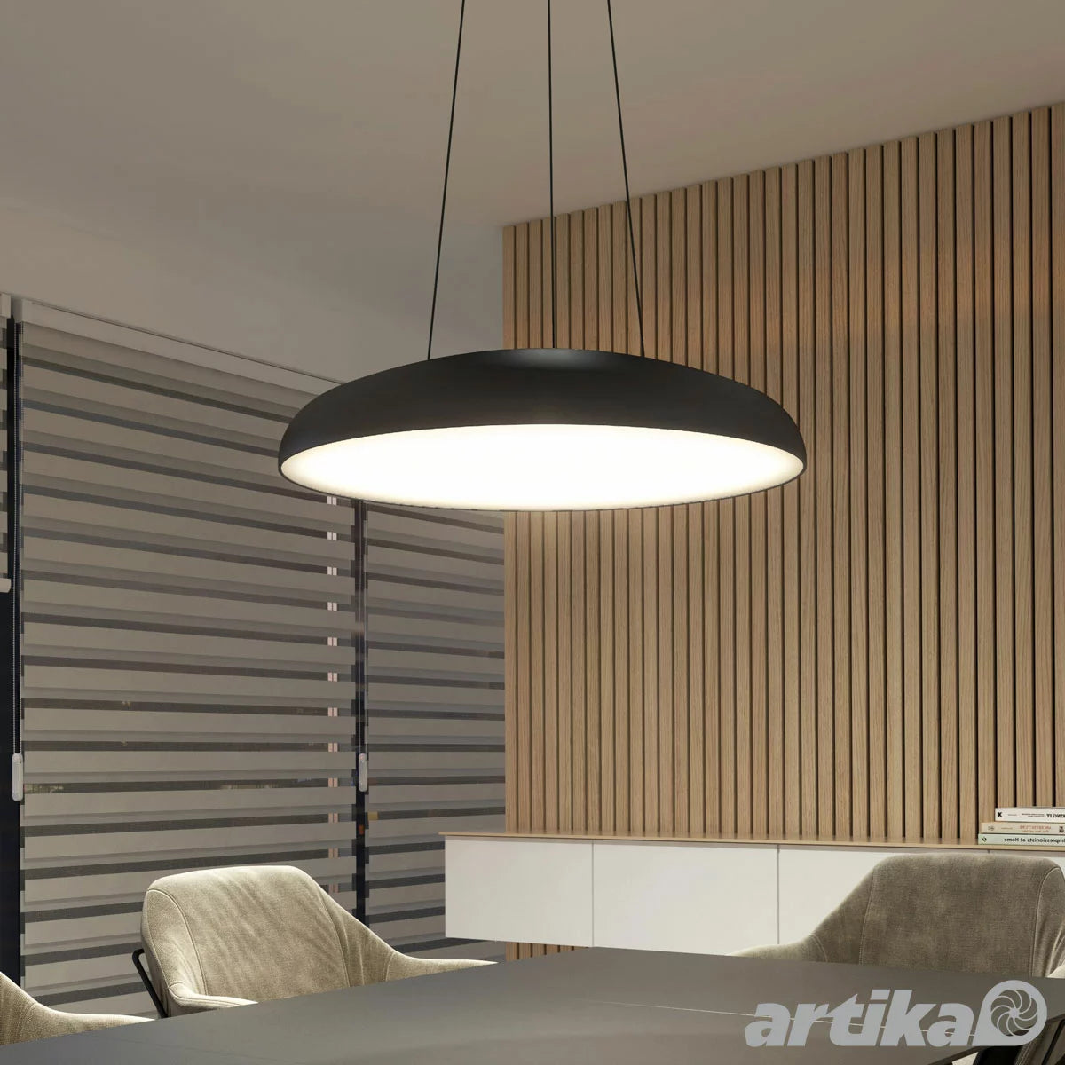 Artika Flint 24" (61cm) Pendant LED Light in Black
