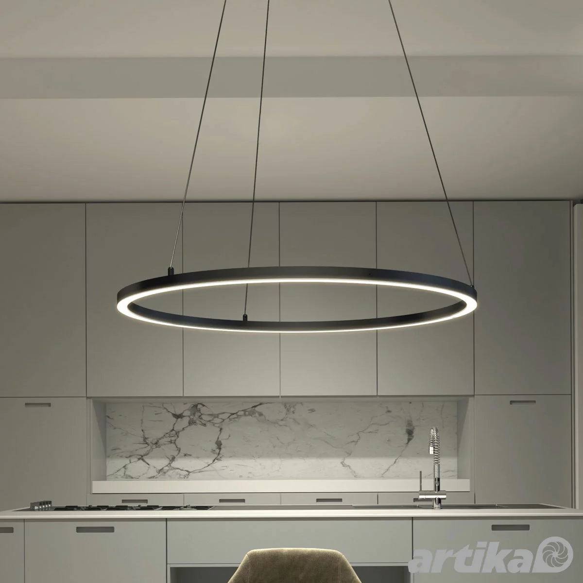 Artika Novato RGBW 28" (71cm) 240V Pendant in Black