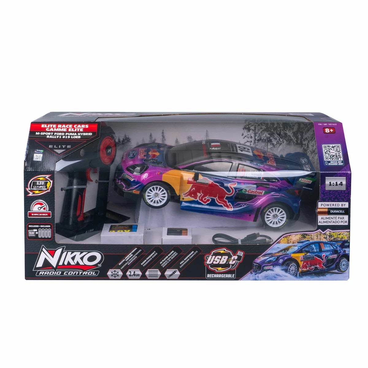 Nikko Toys 1:14th Elite Red Bull Race Remote Control Car (8+ Years), view 2
