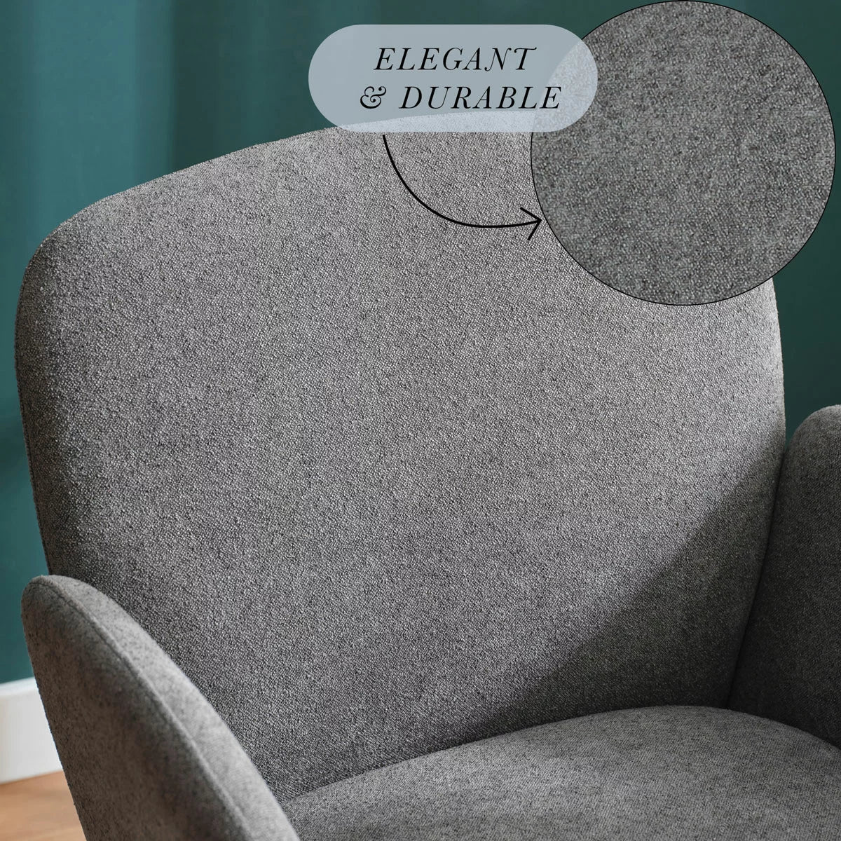 Henredon Murphy Fabric Office Chair, Grey