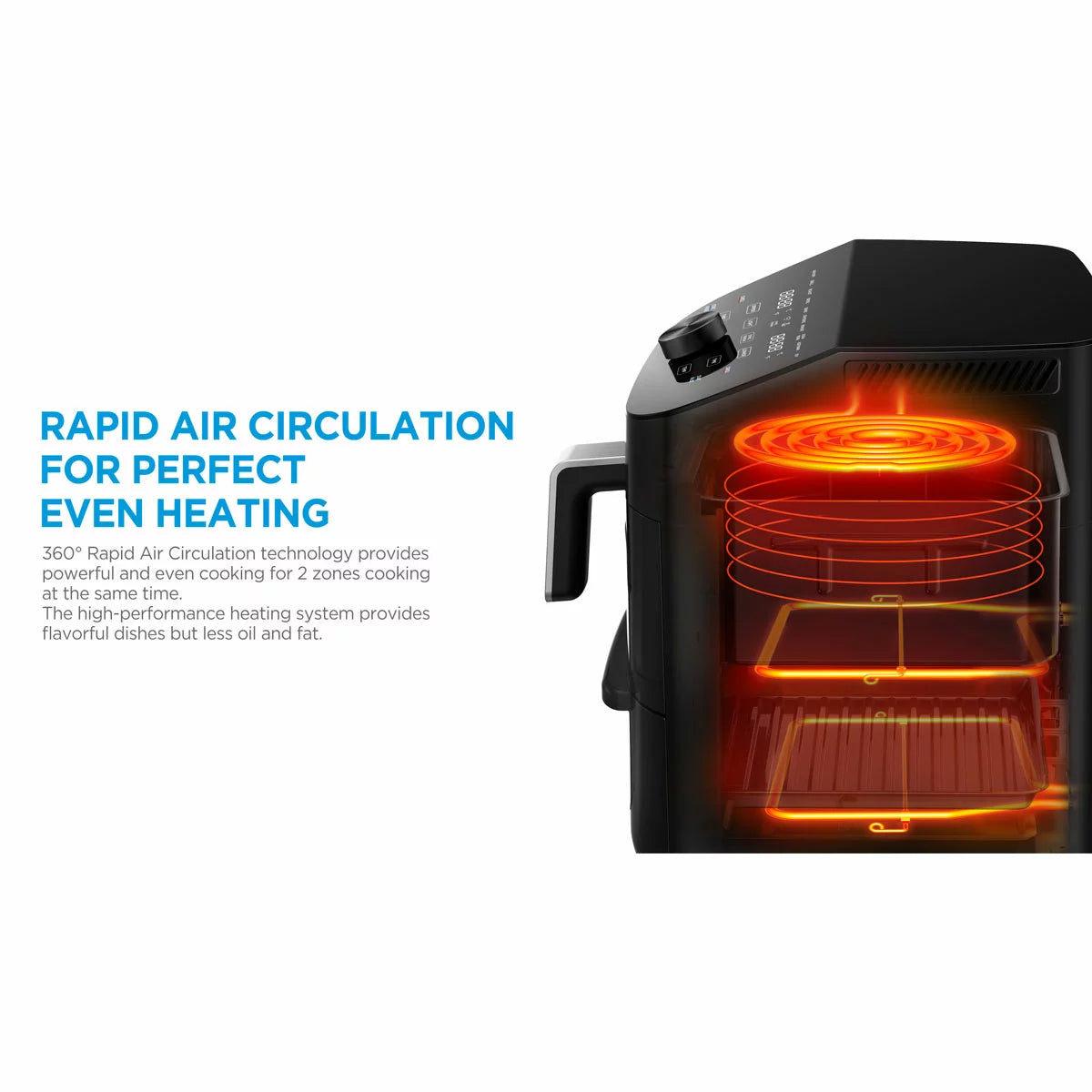 Midea Dual Basket Air Fryer 11L, MAF112B0BPKW