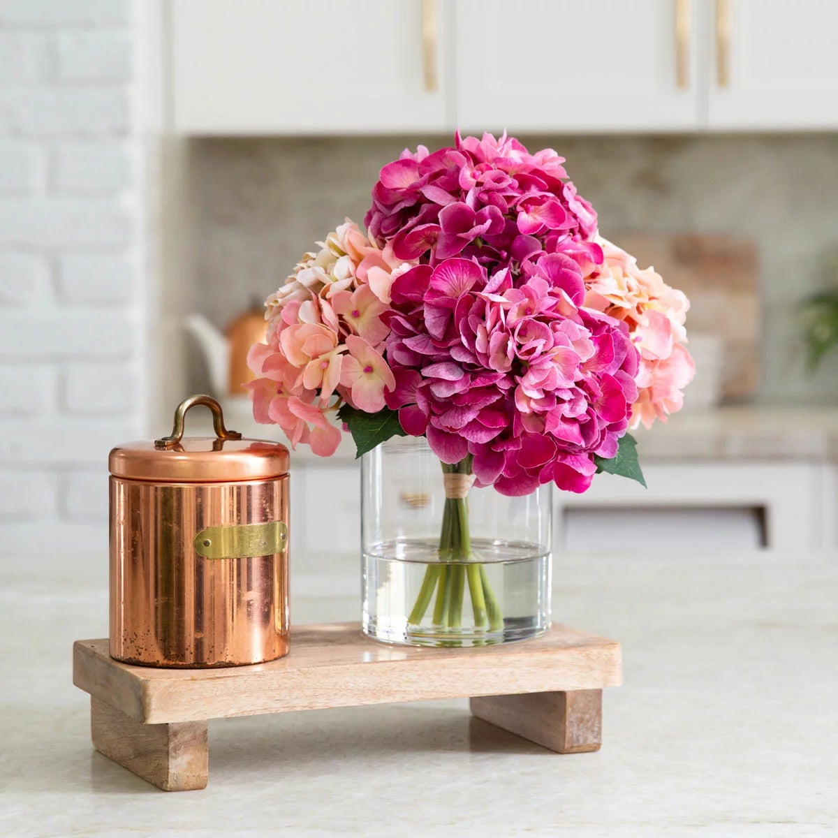 Real Touch Artificial Hydrangea in Vase, view 16
