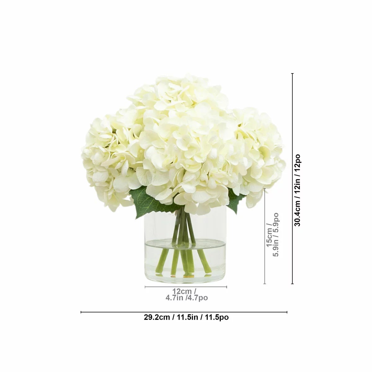 Real Touch Artificial Hydrangea in Vase, view 20