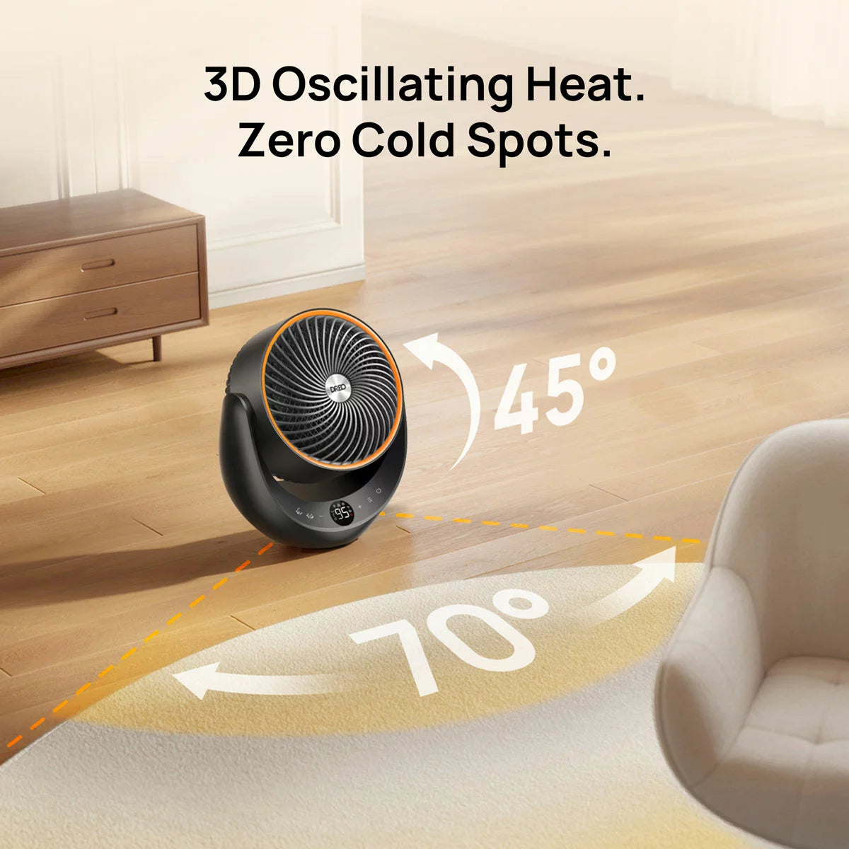 DREO Ceramic Whole Room Heater & Circulator 2000W, DR-HSH015