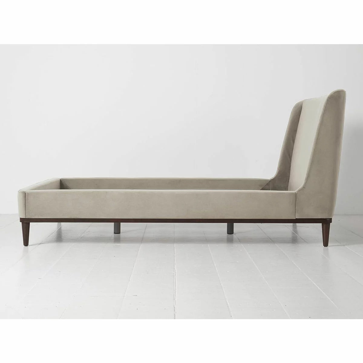 Swyft Bed 02 Beige Velvet Bed Frame in 3 Sizes