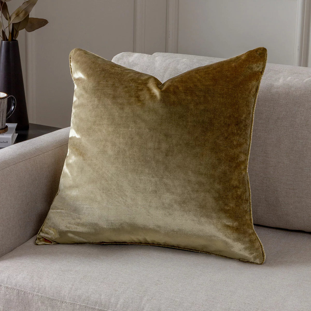 Paoletti Luxe Velvet Feather Fill Cushion 2 Pack, 55 x 55 cm