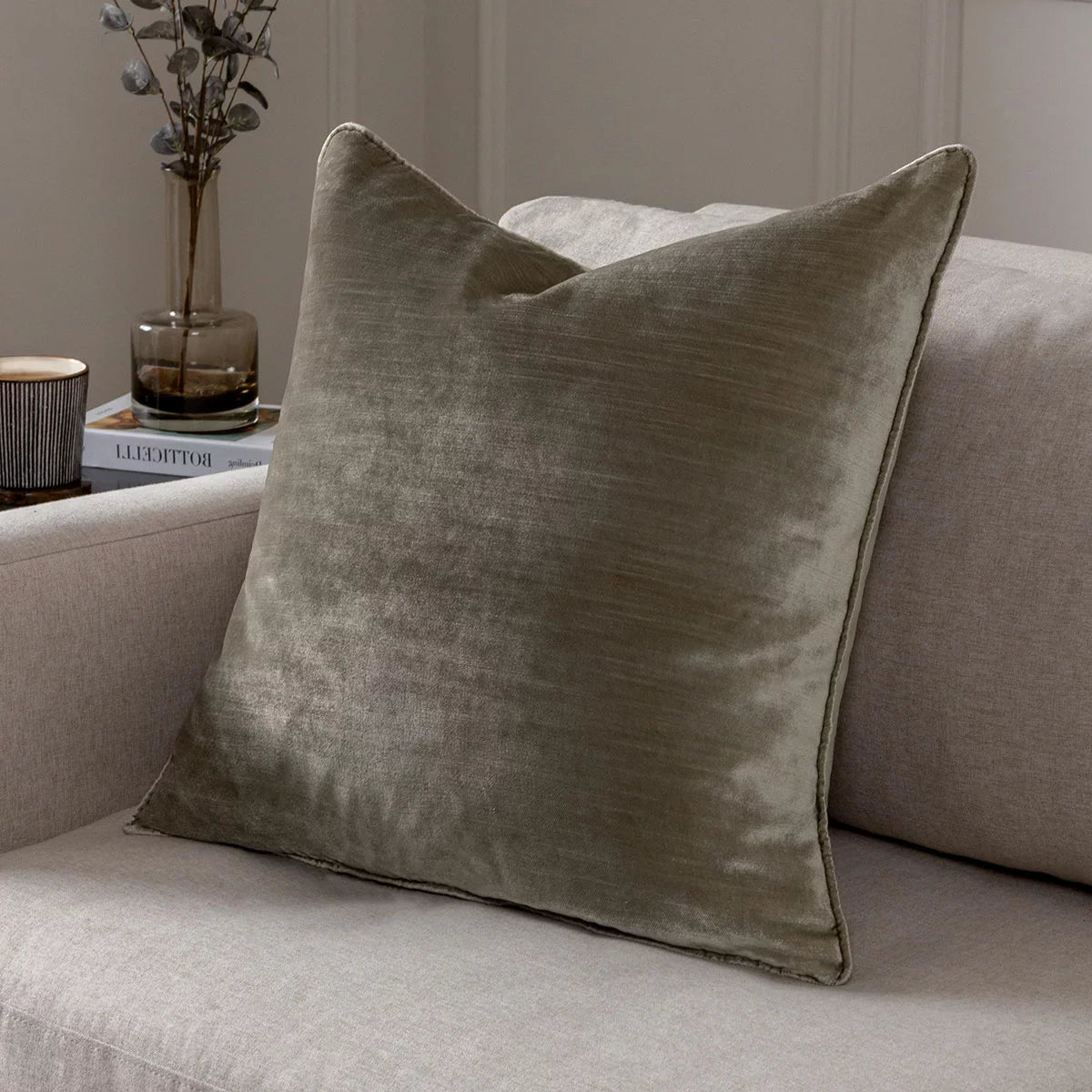Paoletti Luxe Velvet Feather Fill Cushion 2 Pack, 55 x 55 cm