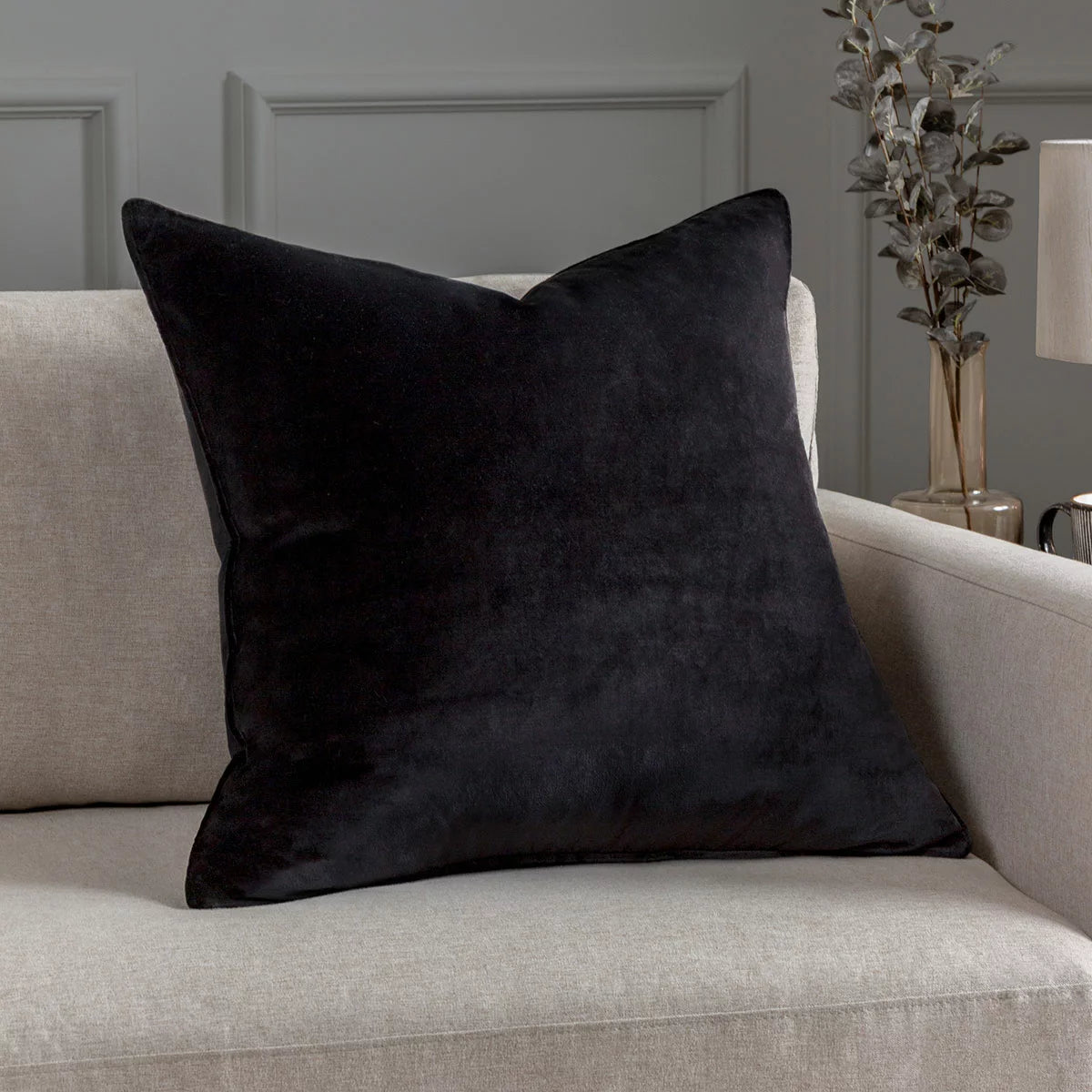 Paoletti Luxe Velvet Feather Fill Cushion 2 Pack, 55 x 55 cm