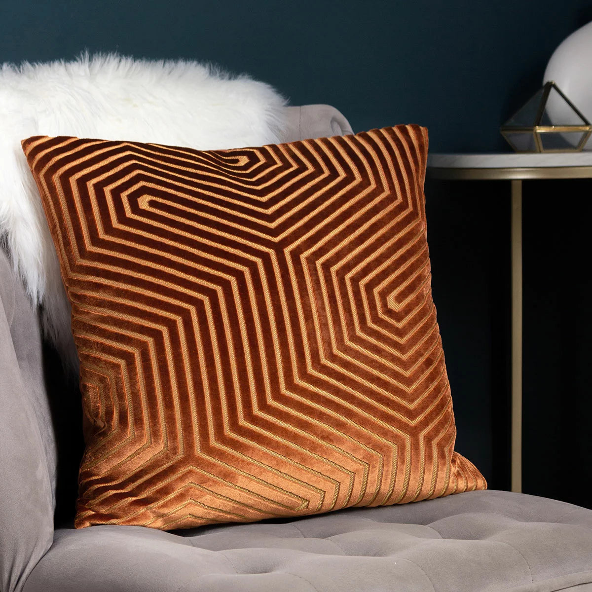 Paoletti Evoke Velvet Feather Fill Cushion 2 Pack, 45 x 45 cm