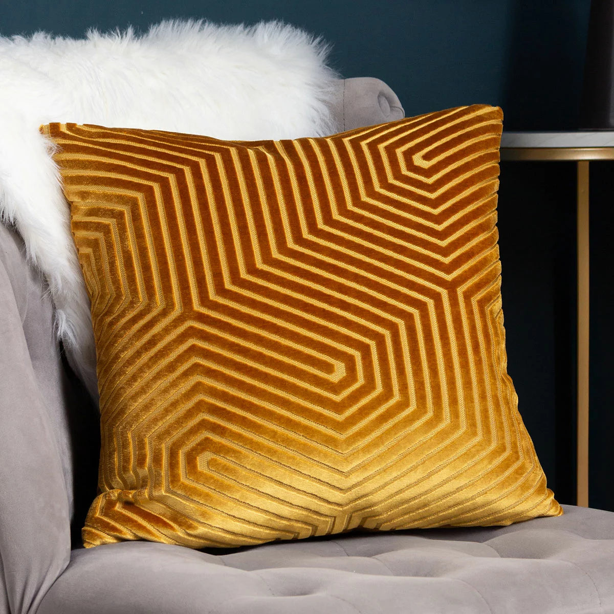 Paoletti Evoke Velvet Feather Fill Cushion 2 Pack, 45 x 45 cm