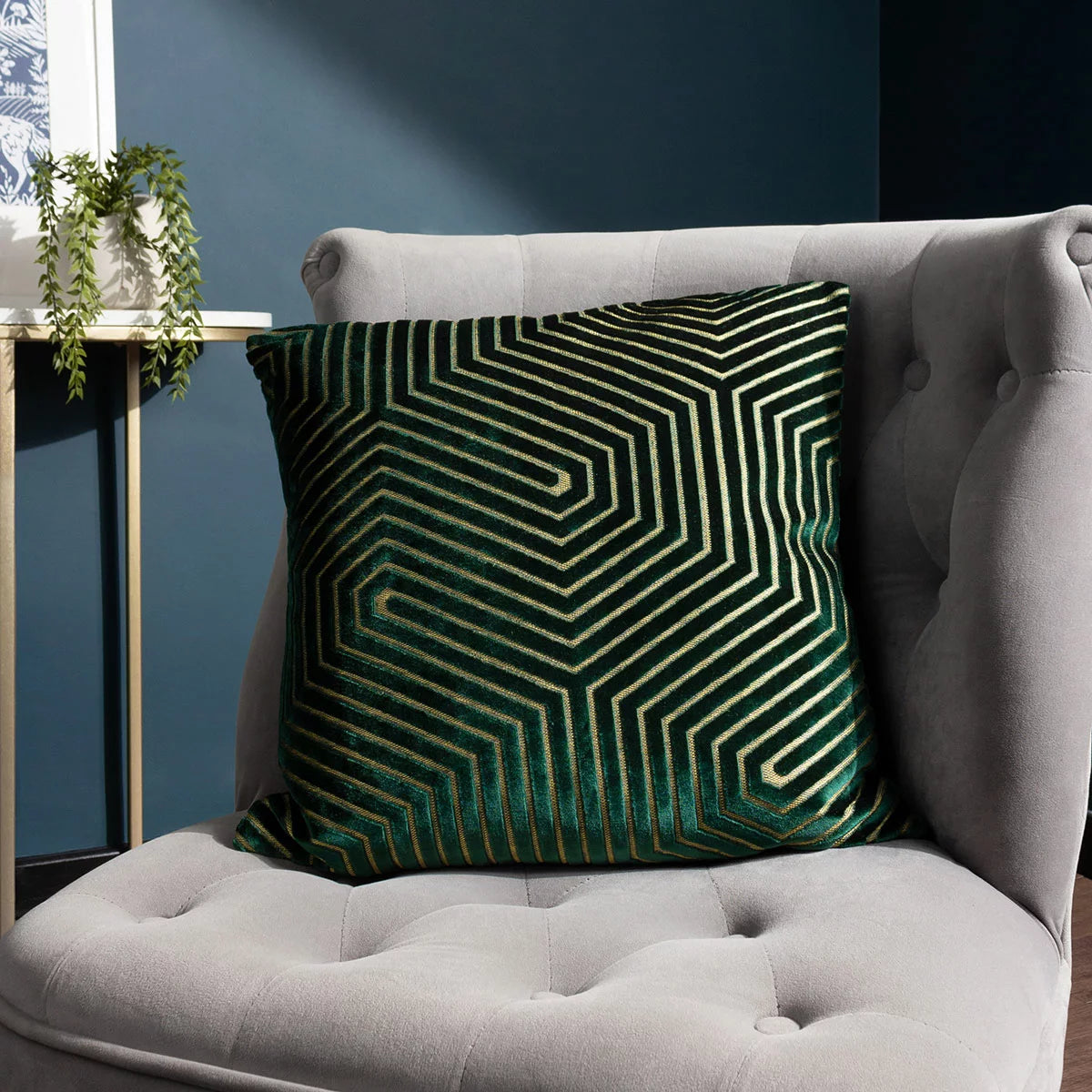 Paoletti Evoke Velvet Feather Fill Cushion 2 Pack, 45 x 45 cm