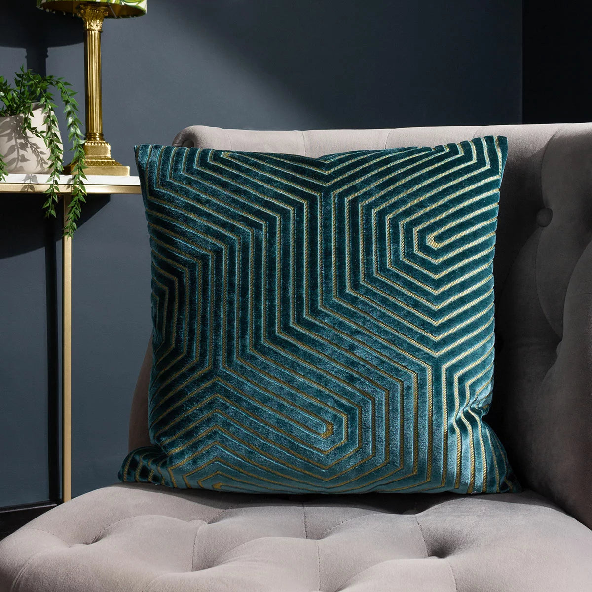 Paoletti Evoke Velvet Feather Fill Cushion 2 Pack, 45 x 45 cm