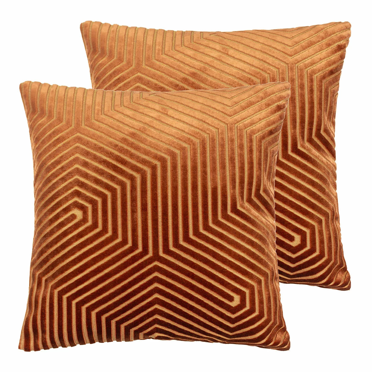 Paoletti Evoke Velvet Feather Fill Cushion 2 Pack, 45 x 45 cm