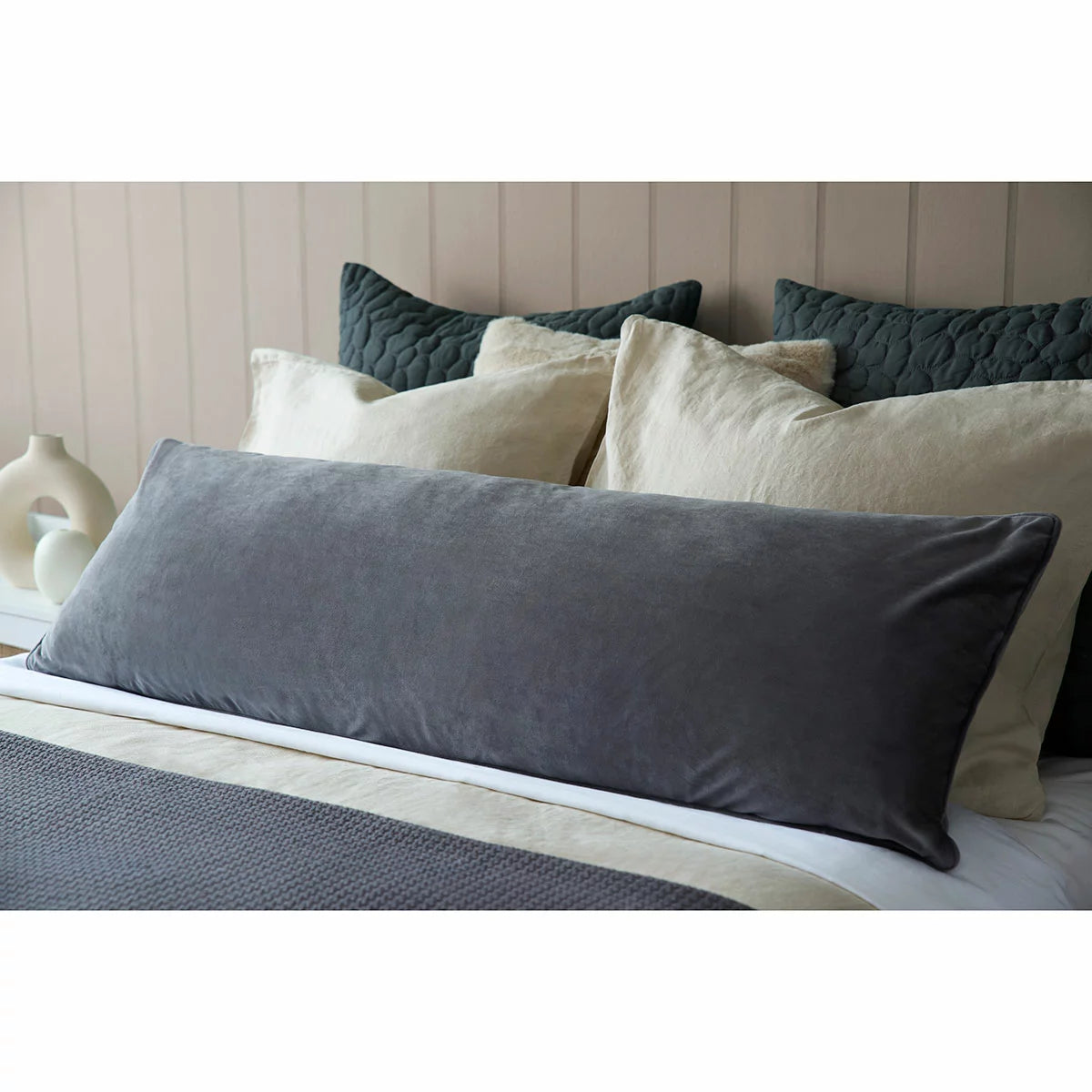 Belledorm Velvet Long Bolster Cushion, 43 x 120 cm