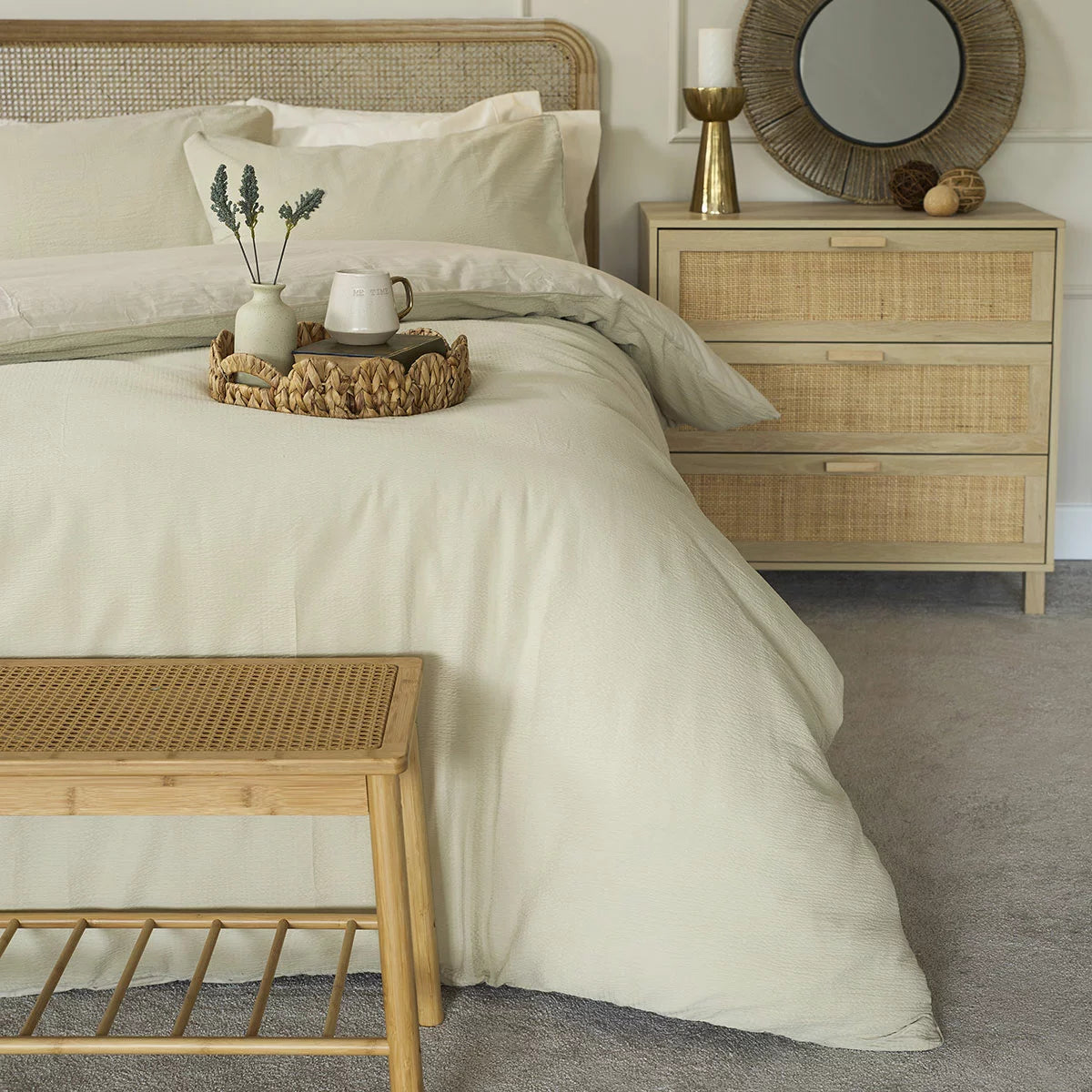 Belledorm Avantika Natural Cotton Bedding Set in 4 Sizes
