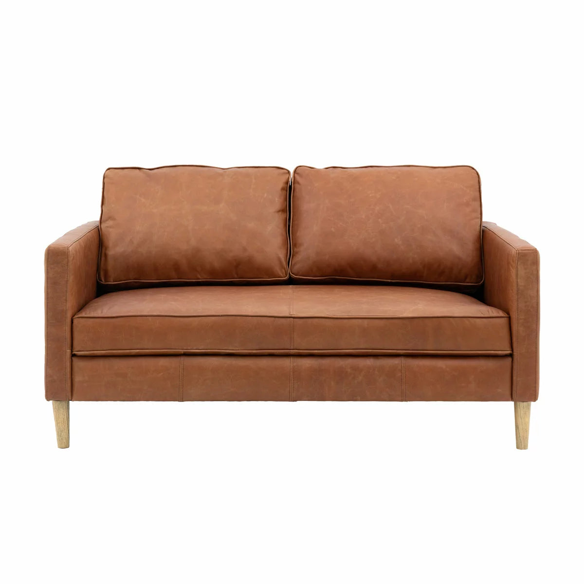Gallery Osborne Brown Leather 2 Seater Sofa