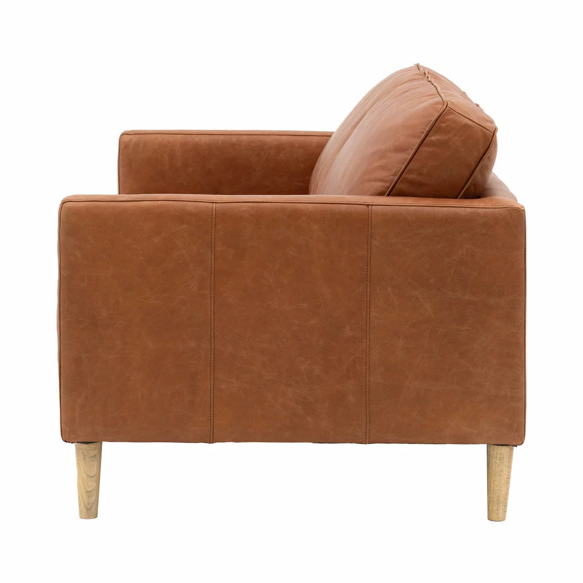 Gallery Osborne Brown Leather 2 Seater Sofa