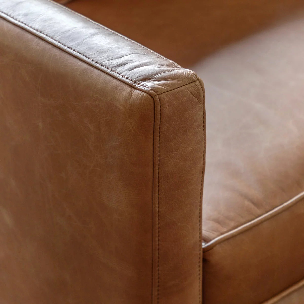 Gallery Osborne Brown Leather 2 Seater Sofa