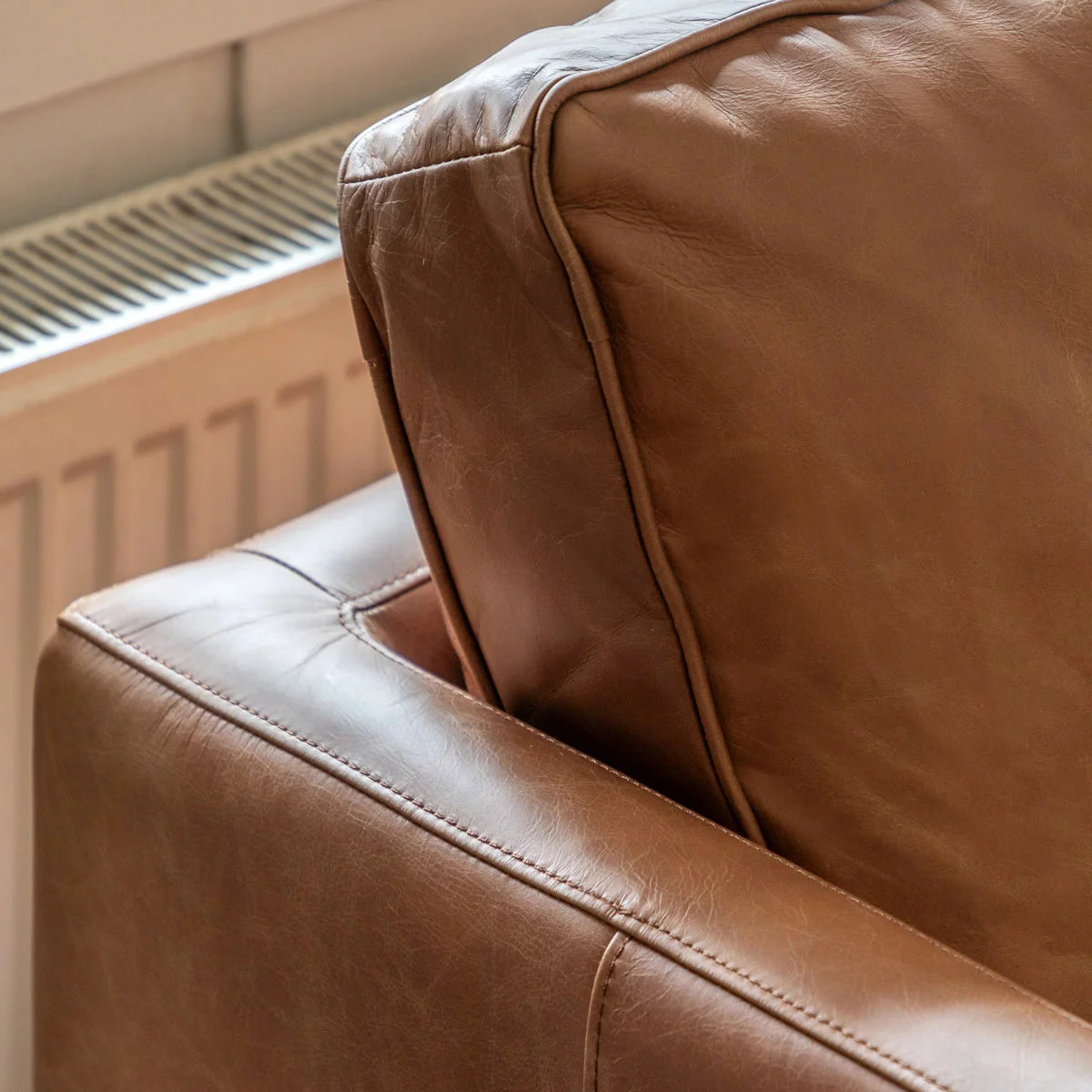 Gallery Osborne Brown Leather 2 Seater Sofa