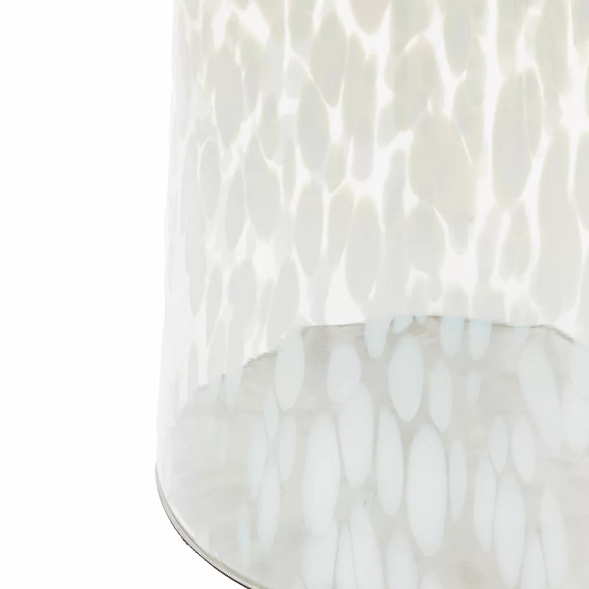 Gallery Murano White Glass Side Table