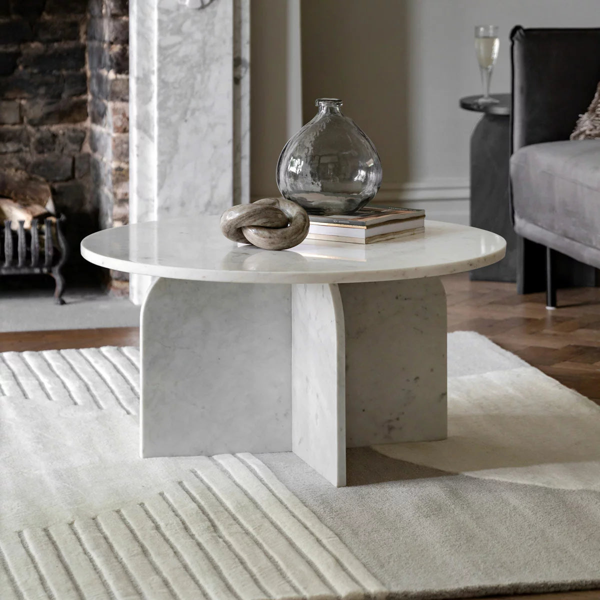 Gallery Amalfi White Marble Coffee Table