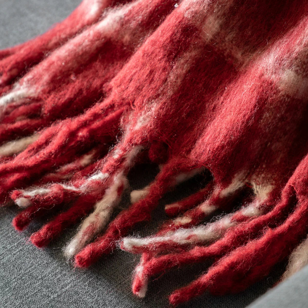 Gallery Heritage Check Faux Mohair Throw, 130 x 170 cm
